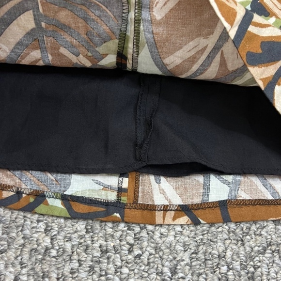 NWT Zara linen blend tropical print cut out mini dress M - Picture 10 of 15